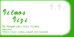 vilmos vizi business card